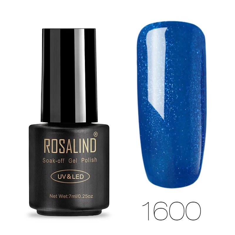1600 ROSALIND 7 мл Гель-лак для ногтей Классическая серия 1323-1864 цвет Vernis Топ основа под лак искусство долговечный Замачивание Топ гель лак - Цвет: 1600