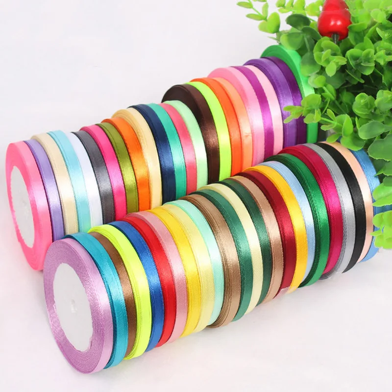22 Meters (25 Yards) Silk Satin Ribbon(6mm-50mm) Party Home Wedding Decoration Gift Wrapping Christmas New Year DIY Material | Дом и сад