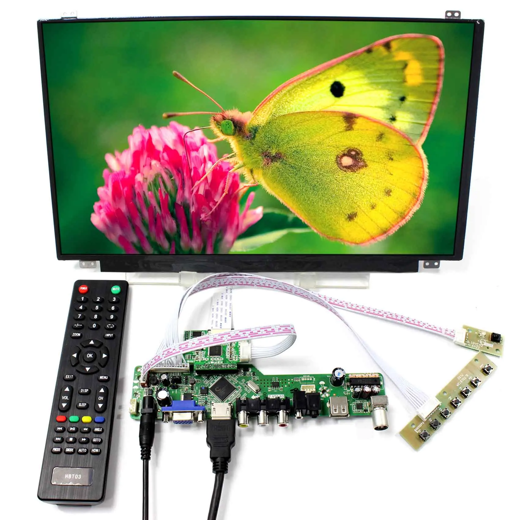 

ЖК-экран 15,6 дюйма IPS B156HAN01.2 1920X1080, дисплей 15,6 дюйма с HD MI VGA AV USB RF, плата контроллера ЖК-дисплея