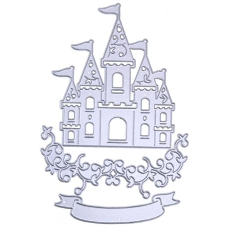 

SCD627 Flower Castle Metal Cutting Dies For Scrapbooking Stencils DIY Album Cards Decoration Embossing Folder Die Cuts Tool New