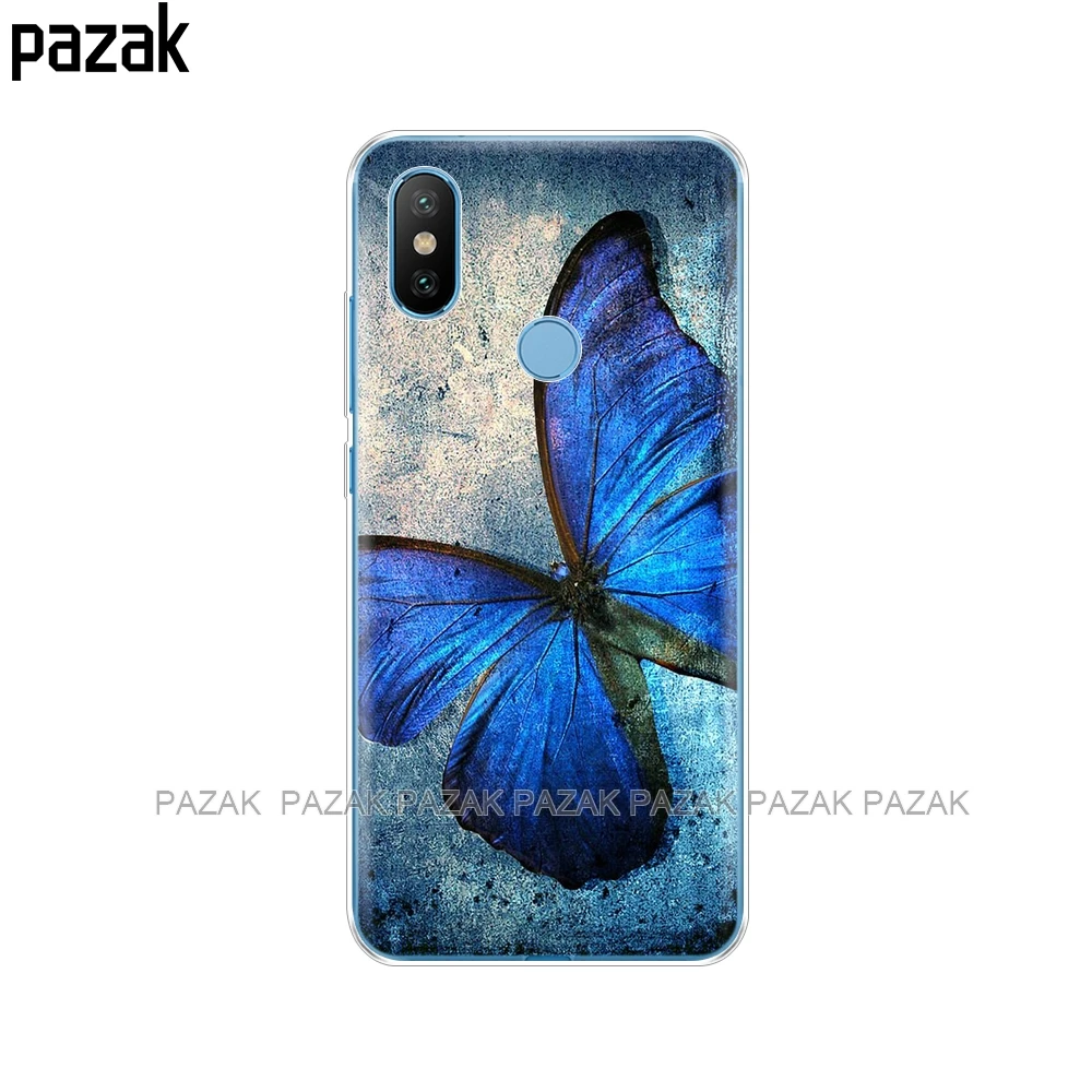 Силиконовый чехол для Xiaomi mi 8 8SE A1 A2 5 5S 5X6 mi 5 mi 6 NOTE 3 MAX mi x 2 2S Бабочка Цветок Розы Масляной Живописи