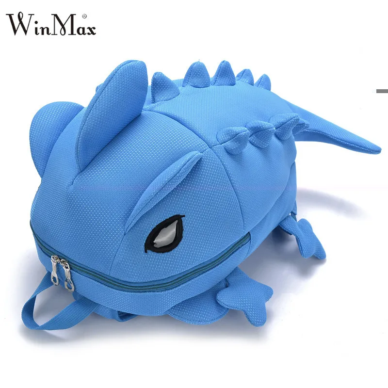 blue Winmax, большой,, детский, 3D, мультяшный, животные, для начальной школы, рюкзак, для детей, девочек, креативный, монстр, динозавр, школьные сумки для мальчиков - Цвет: blue