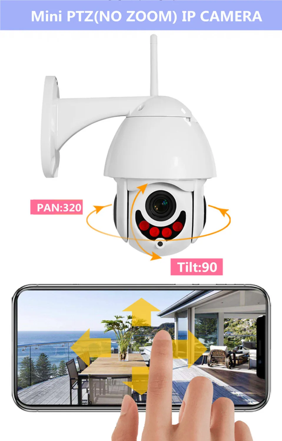 2 5 &quotСупер Мини PTZ Wifi ip камера 1080P HD Беспроводная 2MP охранная наблюдения наружная