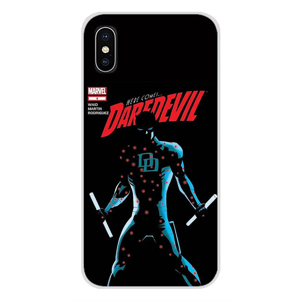 Мобильный Marvel Comics Daredevil красный для LG G3 G4 Mini G5 G6 G7 Q6 Q7 Q8 Q9 V10 V20 V30 X Power 2 3 K10 K4 K8 2017 ТПУ