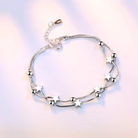 everoyal trendy star square bracelets for women jewelry charm 925 sterling silver bracelet girls lady accessories female bijou