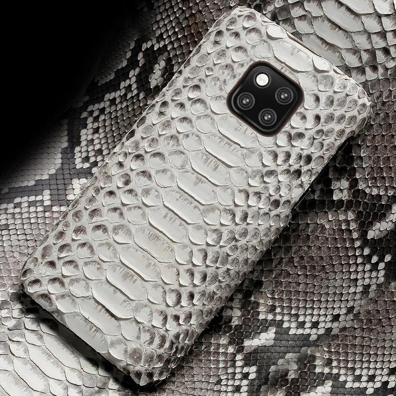 High end phone case for Huawei mate 20 20Pro 10 pro 9Pro honor V20 Nova 4 Genuine Leather Python skin fashion protective |