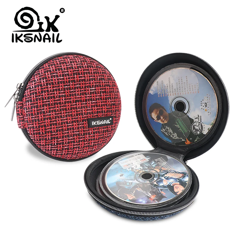 IKSNAIL портативный CD чехол 32 шт. диск DVD кошелек органайзер для хранения Чехол