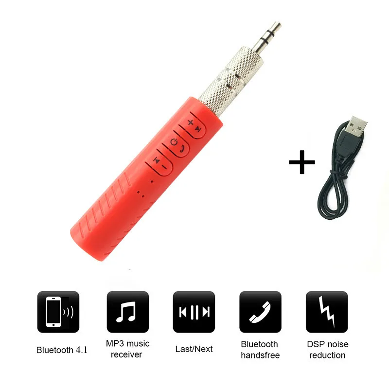 Мини комплект беспроводной связи Bluetooth для автомобиля хэндс фри 3 5 мм разъем