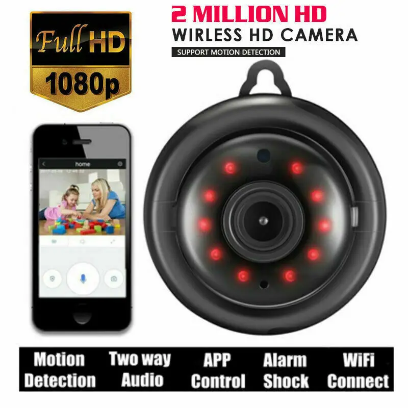 Беспроводная IP-камера HD 1080P Wi-Fi для помещений камера безопасности Minitype с ночным