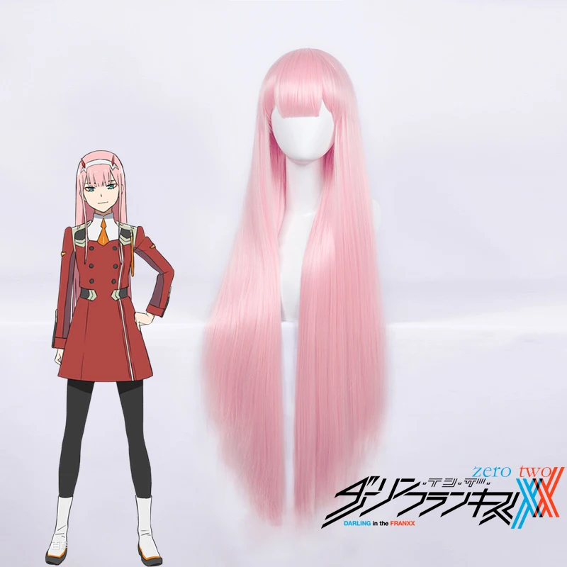 

Женский парик для косплея, 100 см, из аниме «Zero Two»