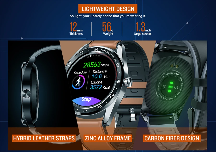 Dropshipping Zeblaze NEO Smart Fitness Watch Men Blood Pressure Sports Smart Watch Heart Rate Female Touch Bluetooth Smartwatch