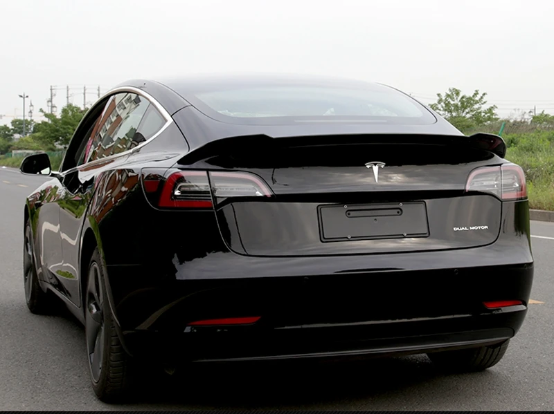 Для Tesla модель 3 автомобильный Стайлинг ABS пластик Неокрашенный задний багажник Крыло загрузки губ спойлер на крыше украшения