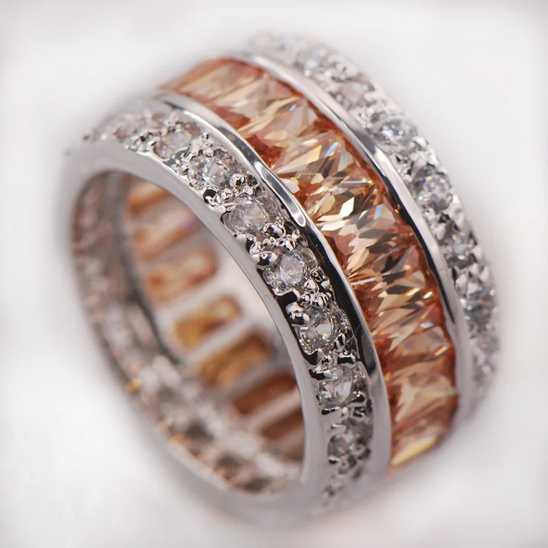 

Morganite Women 925 Sterling Silver Ring F679 Size 6 7 8 9 10