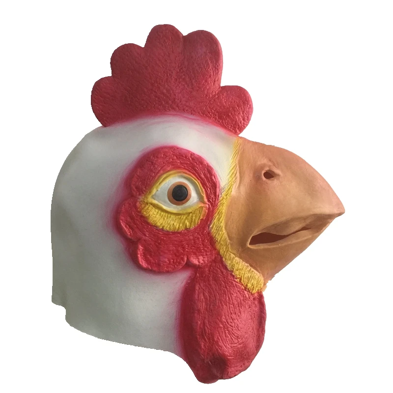 Маска из латекса с головой курицы Реалистичная новинка животные маски на всю