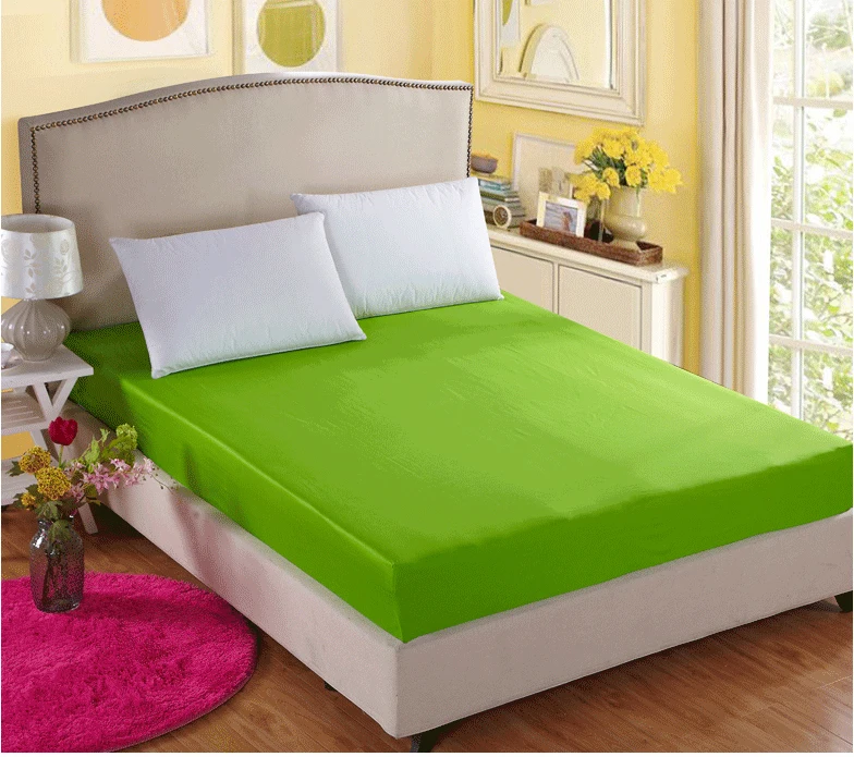 Зеленый синий красный оранжевый наматрасник для дома отеля защитное покрывало