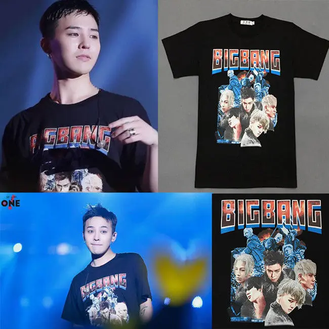 ALLKPOPER Kpop Bigbang футболка сделанная на годовщину GD G Dragon kpop bigbang kpop t-shirtbigbang kpop | Футболки -32790317902