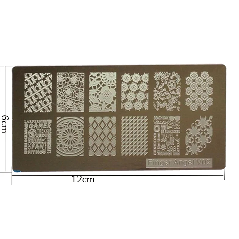 1 Набор/16 шт пластины для штамповки ногтей уплотнитель маникюр Polaco принтер