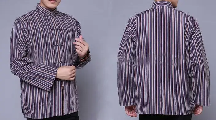 13 видов цветов мужские костюмы Тан из чистого хлопка рубашки с длинным рукавом