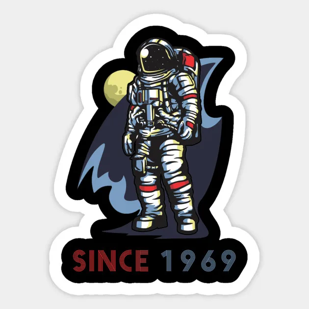 1 шт. Apollo 11 50 летняя луна посадка с 1969 года наклейка чемодан для скейтборда