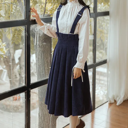 Женское вельветовое платье без рукавов повседневное коричневое темно синего