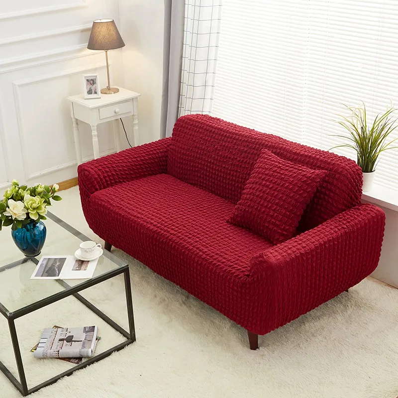 Color 4 TUTUBIRD-японский Стиль стрейч плотный диван-крышка однотонные трикотажные ткани анти-скольжения гибкий чехол для дивана чехол - Цвет: Color 4