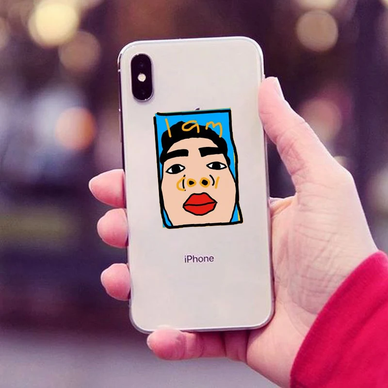 Милый Забавный чехол с рисунком I AM COOL для iphone X XR XS MAX 6 6S 5 5S 7 8 plus мягкая задняя