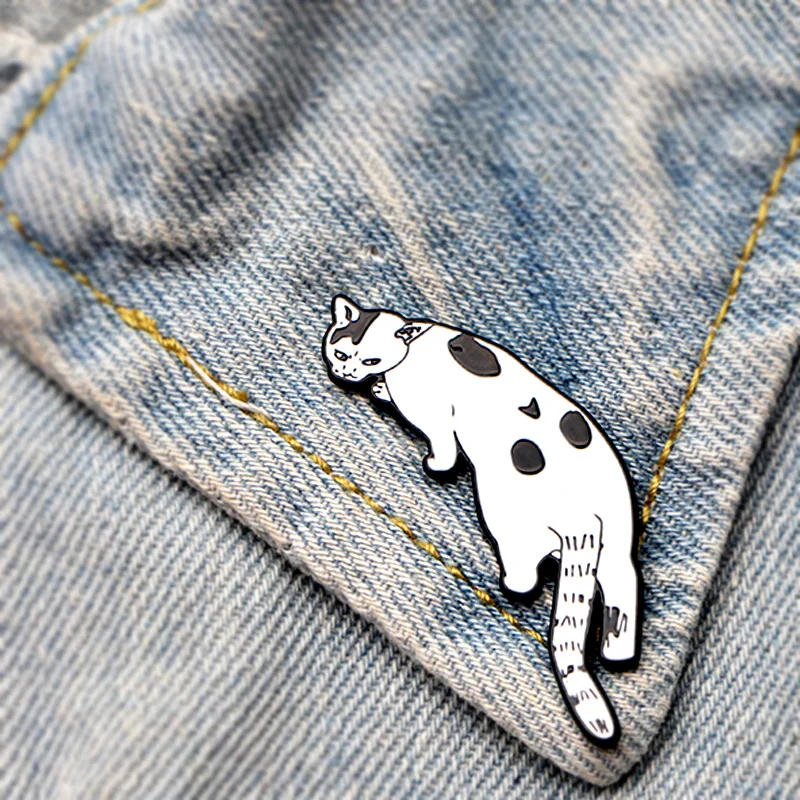 DMLSKY Cat Art Enamel Pins and Brooches Lapel Pin Backpack Bags Badge Clothing Decoration Gifts M3536 | Украшения и аксессуары