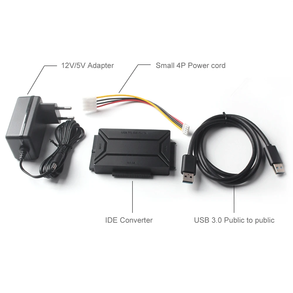 Конвертер для внешнего жесткого диска с USB 3 0 на SATA IDE адаптер SDD 2 5 и дюйма (вилка
