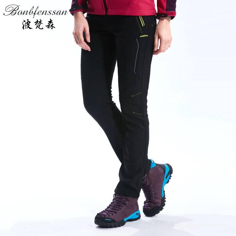 Модные зимние уличные брюки женские водонепроницаемые теплые флисовые походные