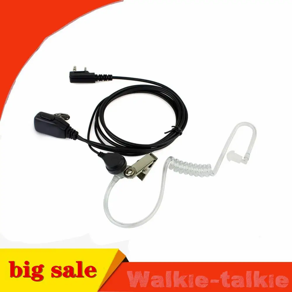 2 шт. Акустическая трубка PTT Mic 2Pin наушники иди и болтай Walkie Talkie гарнитура для Kenwood