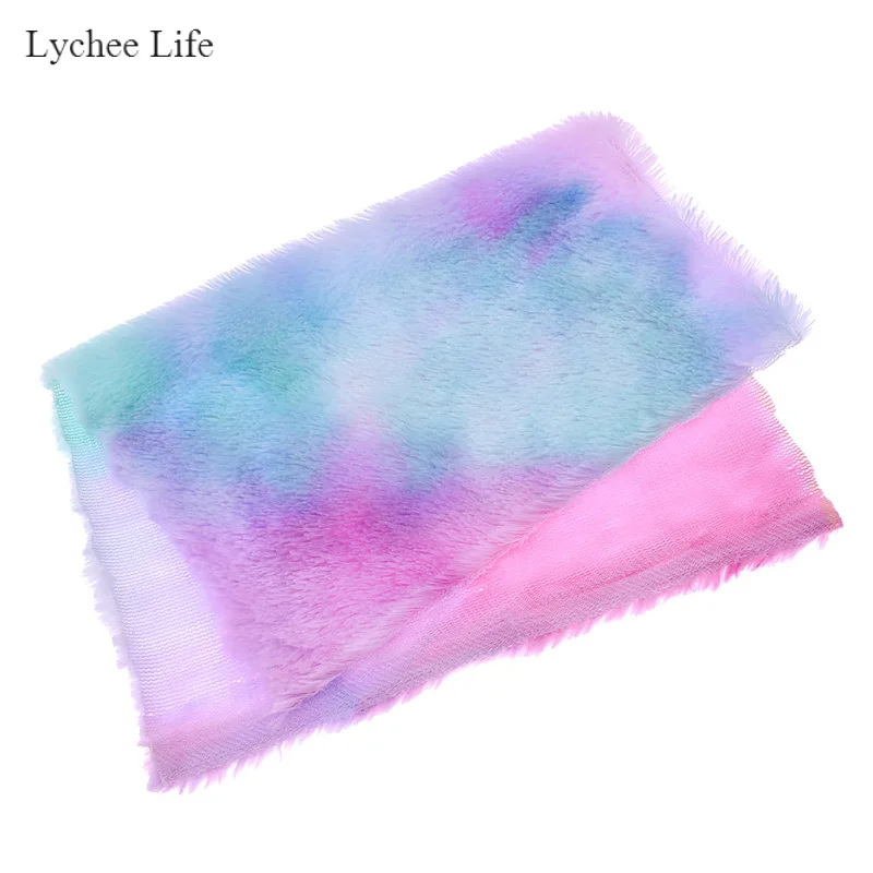 Lychee Life Радуга PV мех стекаются А4 ткань для поделок ручной работы швейная одежда украшения аксессуары для женщин