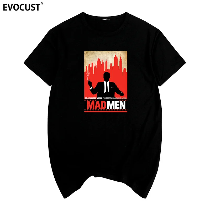 Mad Men TV Show Inspired Poster Don Draper Summer print T-shirt Cotton T shirt New women TEE | Мужская одежда