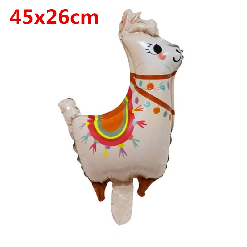 1 OurWarm Llama День Рождения украшения мультфильм животных фольга Гелиевый шар Альпака кактус торт Топпер бумажный баннер подарочные пакеты - Цвет: 1