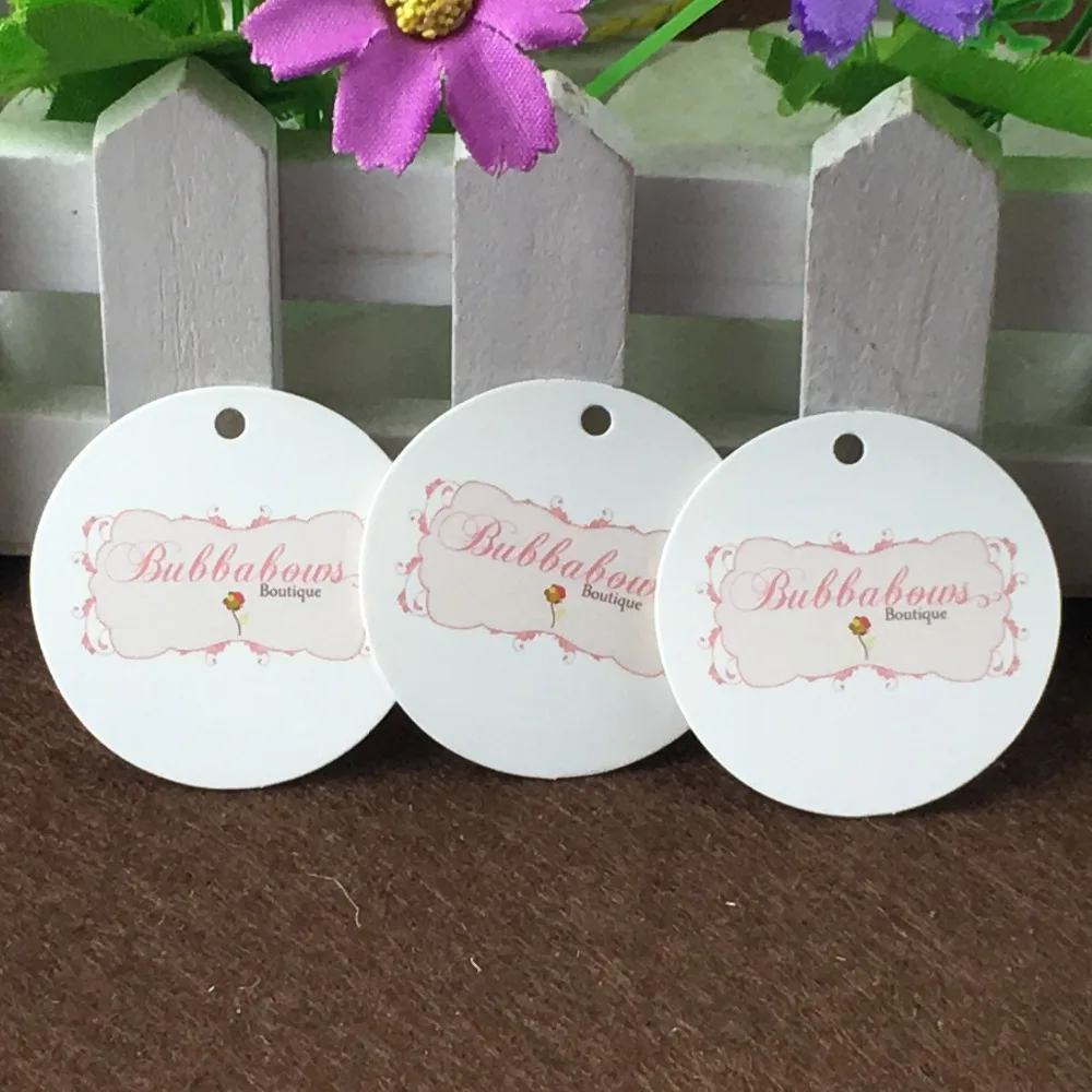 Paper Card Name Round Rectangular Hang Tag Price Garment Clothing Label Custom Logo Print Text 5000Pcs/Lot | Украшения и