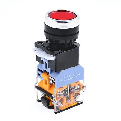 DPST AC 400V 10A мгновенный аварийный стоп красная круглая нажимная кнопка