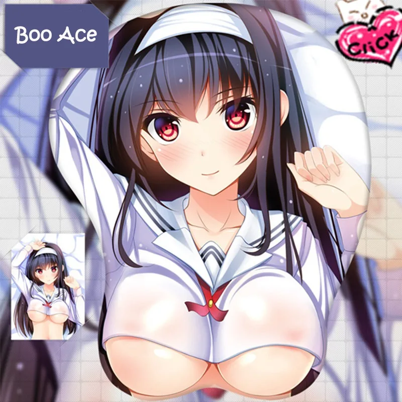 Kasumigaoka Utaha Большой размер аниме 3D Oppai коврики для мыши с подставкой для запястья Размер 39*32*5 см - Цвет: Kasumigaoka Utaha