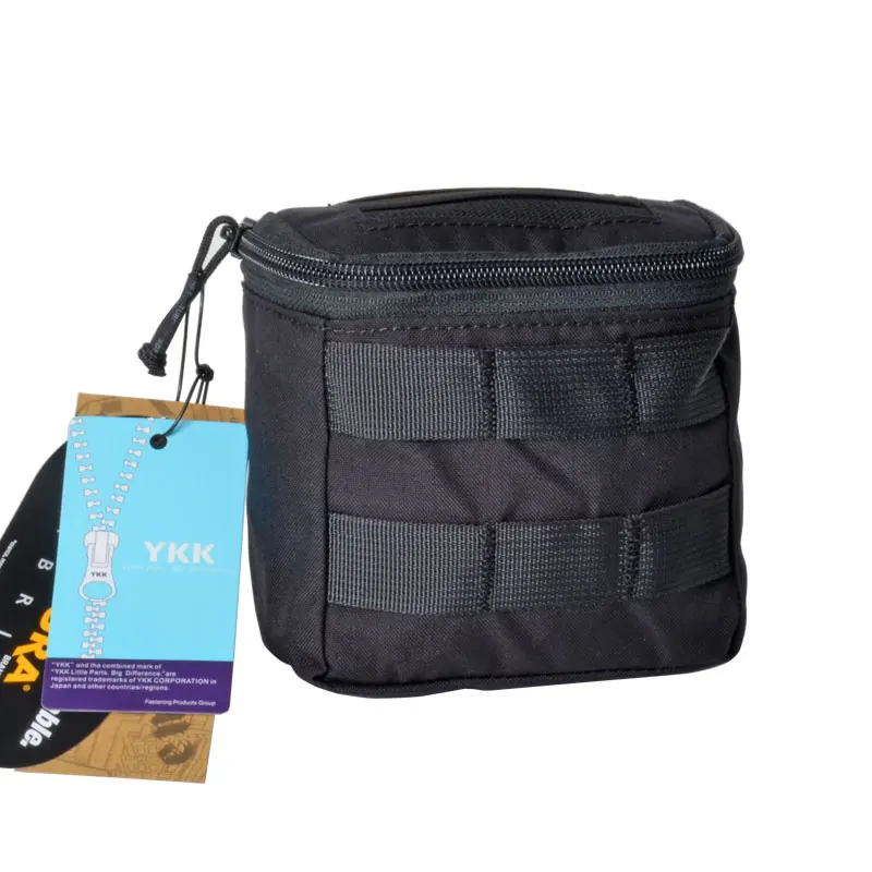 Tactifans MOLLE модуль скрытый перчатки из натуральной 500D Мультикам EDC облегченная модульная система переноски снаряжения поле боя медик ЕМТ чехол 10 Цвета - Цвет: BK