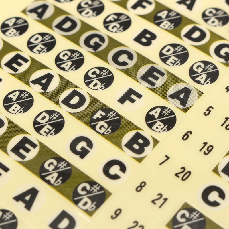 Этикетки для нот гитар Fret Scale Mark гитарные грифы наклейки обучения музыкальному