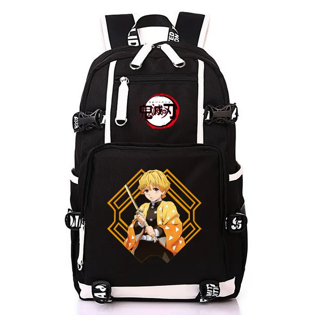 3 Японское аниме Demon Slayer: Kimetsu no Yaiba Bookbag брезентовые школьные рюкзаки USB рюкзак для ноутбука мультяшный дорожный рюкзак Rugzak - Цвет: 3