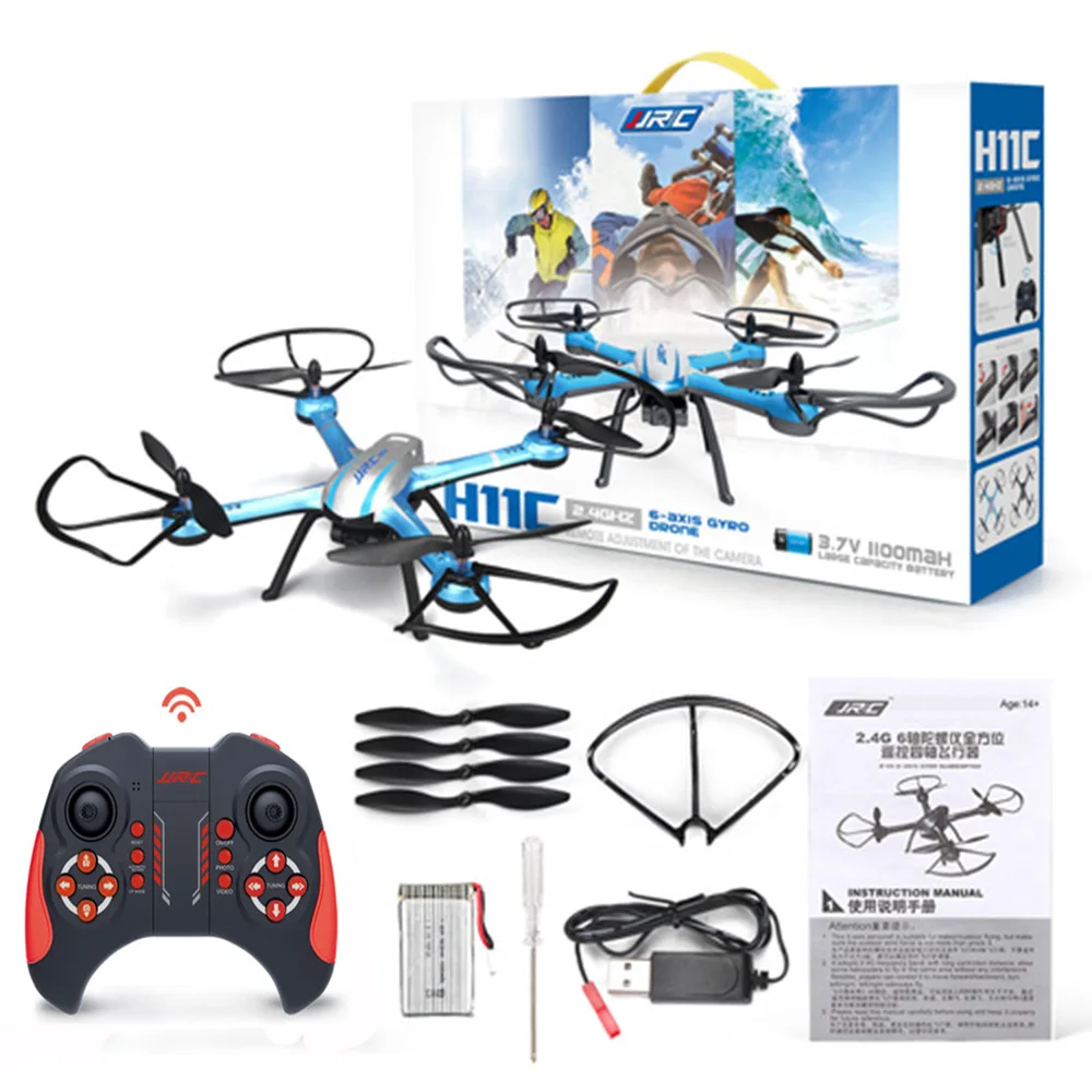 JJRC H11C квадрокоптер с камерой 2Мпикс 2.0MP HD 2.4 г 4CH 6 ось RC Quadcopter RTF дистанционного