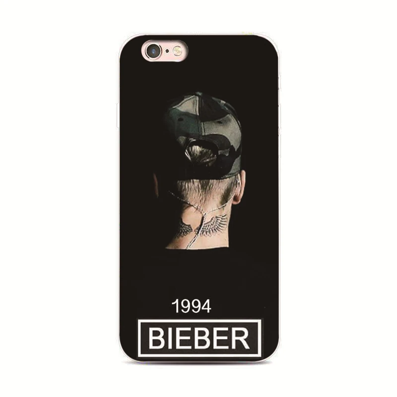Black luxury cover For iPhone 7 8 xs xr xsmax for Samsung S8 S7 S6 Justin Bieber Cases |