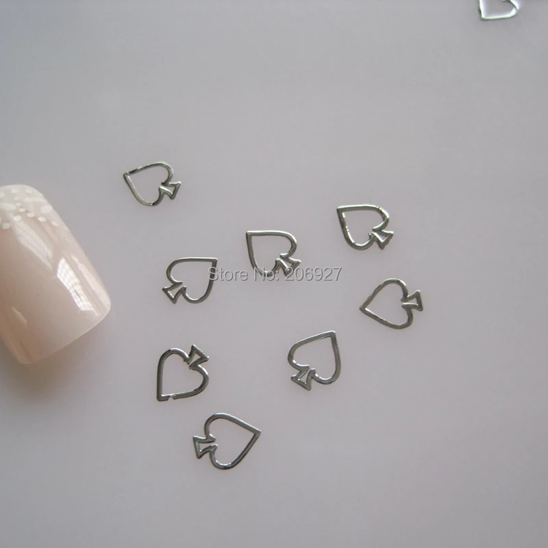 100 шт. серебряные металлические наклейки для дизайна ногтей | Красота и здоровье