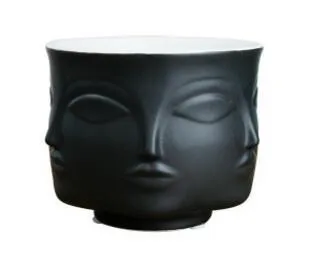 black pot Jonathan Adler Dora Maar Musa Vaas bloempotten plantenbakken Muse Noir Dora Maar slakom/kaars stand/plantenbakken - Цвет: black pot