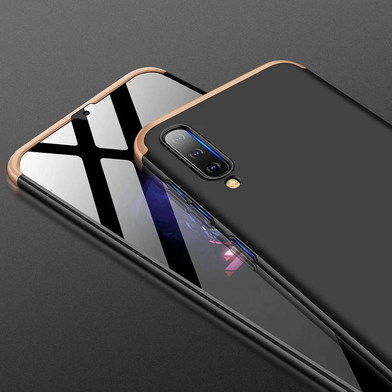 3 в 1 чехол для задней части корпуса Samsung Galaxy A10 A20 A30 A40 A50 A70 ПК Жесткий матовый