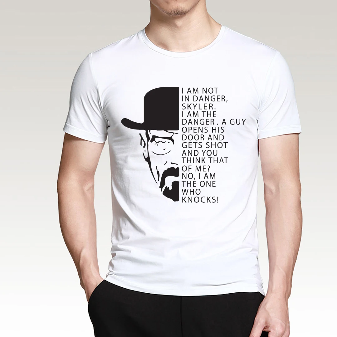 BREAKING BAD Heisenberg Мужская футболка s Летняя Повседневная Приталенная футболка с коротким рукавом хлопок хип-хоп стильная футболка S-2XL - Цвет: white1