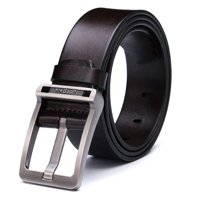 jpzk010020 New Fashion Men's Casual Pin buttons Belt Leather Belts Man top layer cowhide Leather Blet