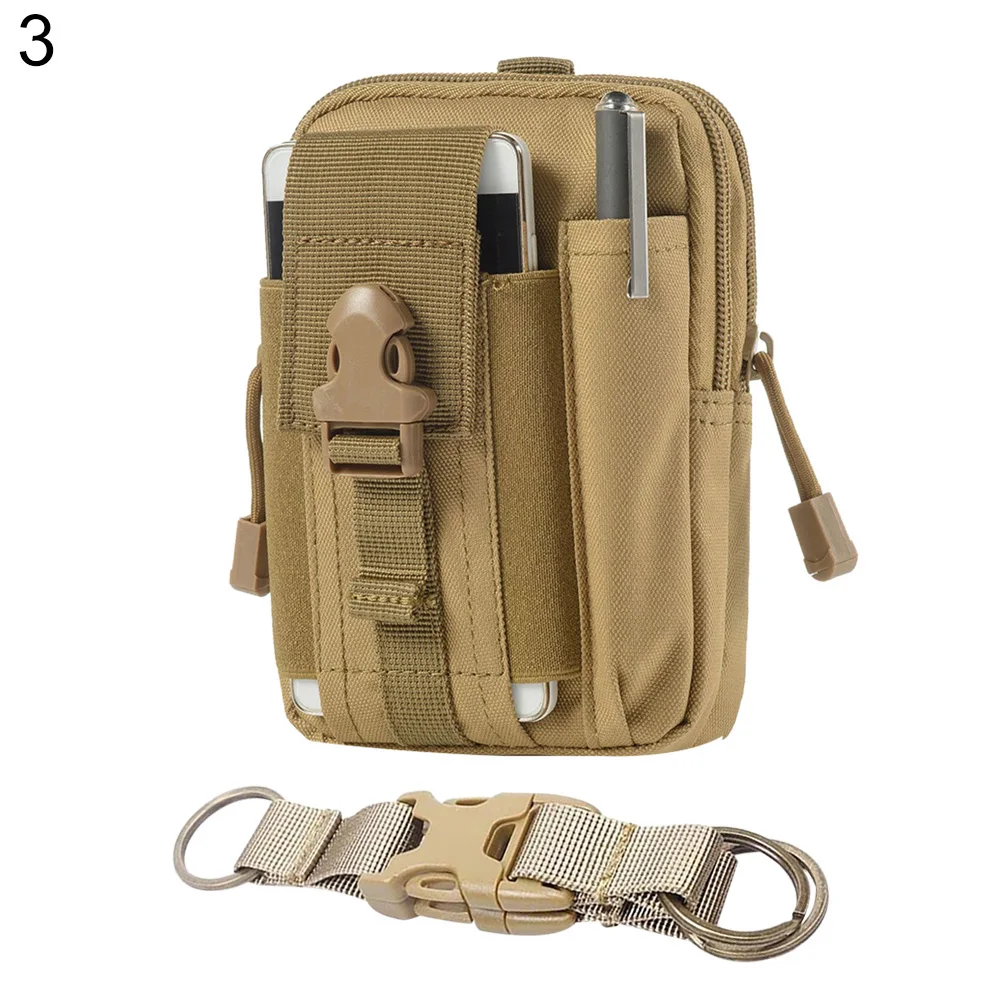 Khaki Belt and Bag Армейская оксфордская ткань, мужская мини-сумка на пояс с крючком, поясная сумка на молнии для улицы, сумка на пояс - Цвет: Khaki Belt and Bag