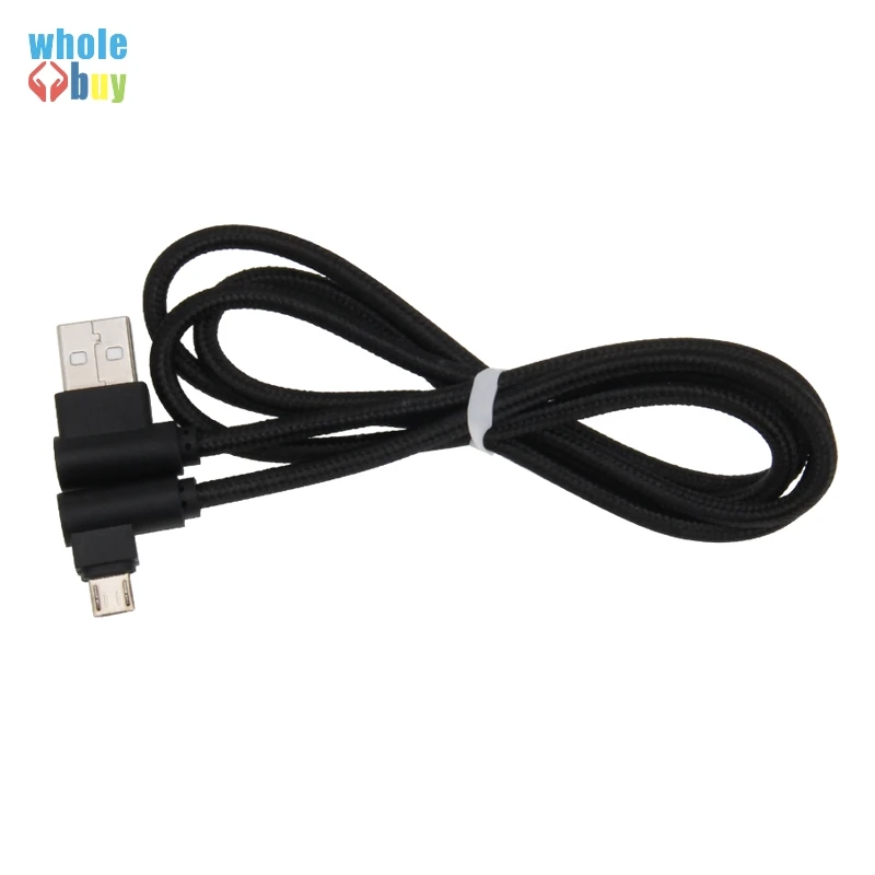 100 шт. однотонный двухсторонний нейлоновый Плетеный Micro Usb 5Pin 8pin Type C кабель для
