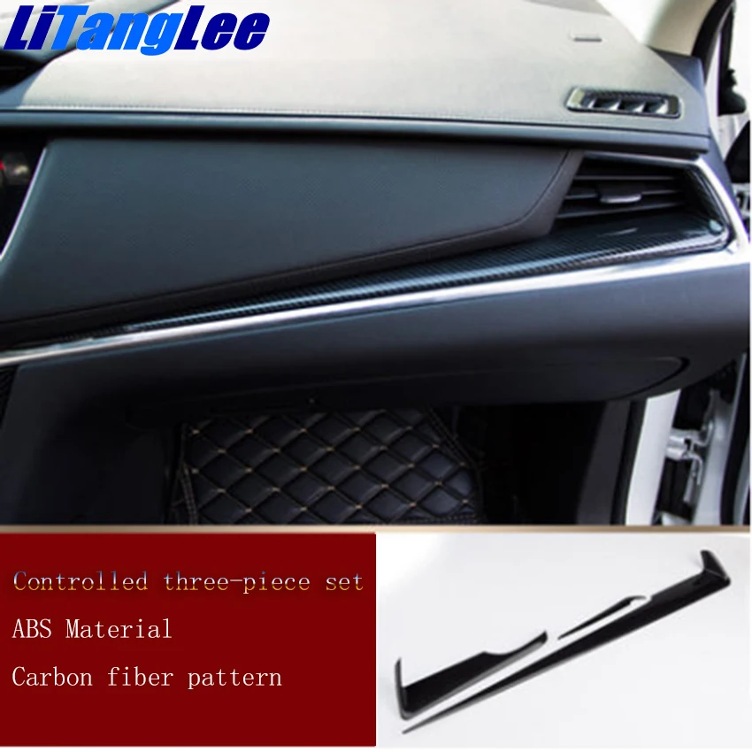 

Auto ABS Carbon Fibre Dashboard For Cadillac XT5 Three Piece Set Centre Panel Interior Refit Car Styling