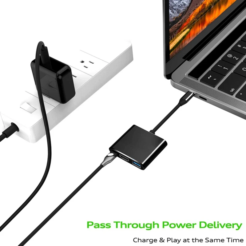Адаптер для цифрового мультимедийного адаптера с разъемом USB c на HDMI и 3 0